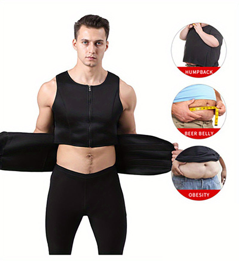 Men's Adjustable Compression Tank Top, Men's Waist Trainers NovaCart