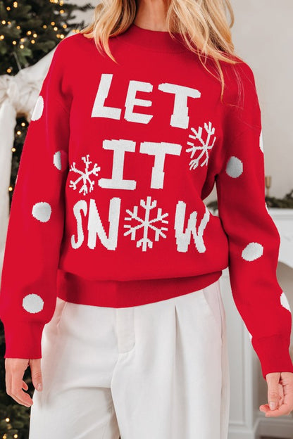 LET IT SNOW Christmas Holiday Sweater Shop Style & More | Fresh Looks, Everyday Deals & Free Shipping