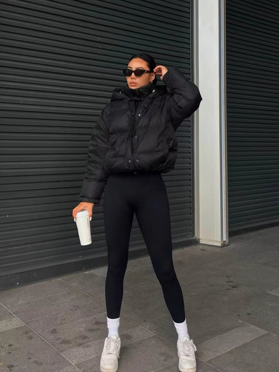 New Women's Jacket Hooded Warm Coat with Drawstring Design, Short Casual Fashion Padded Coat NovaCart