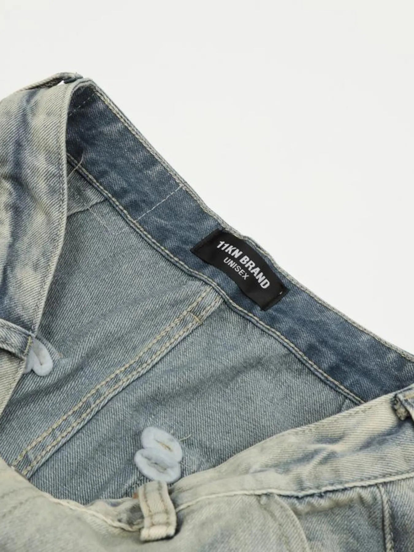 Men's Washed Multi-Pocket Straight Cargo Jeans New Era Fashion LLc