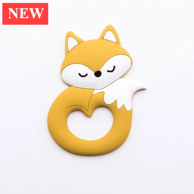 New Sets Baby Silicone Teether Rodent Silicone Animal Fox Teeth Chew Children Goods Stevvex