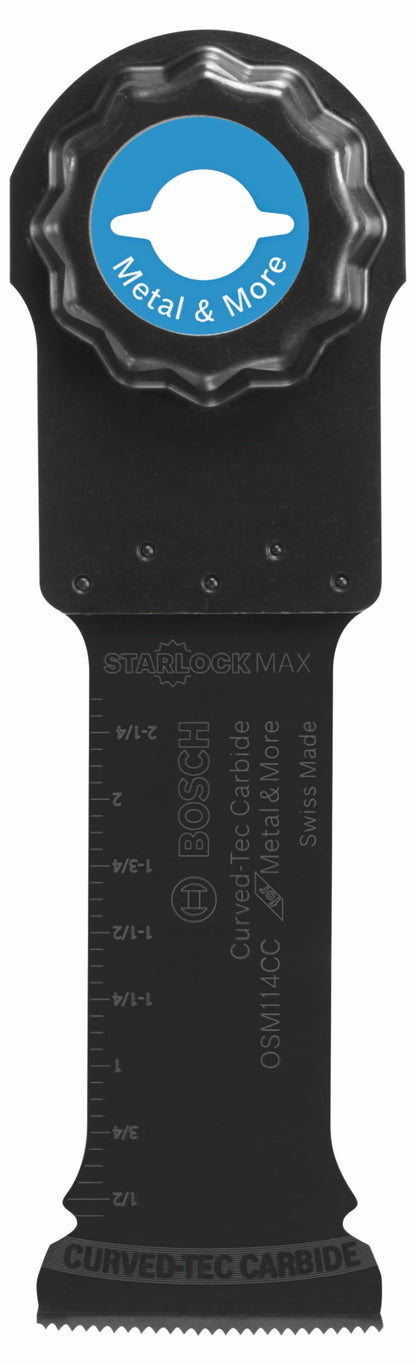 BOSCH OSM114CC 1-1/4 In. StarlockMax® Oscillating Multi-Tool Curved-Tec Carbide Extreme Plunge Blade VM Hardware