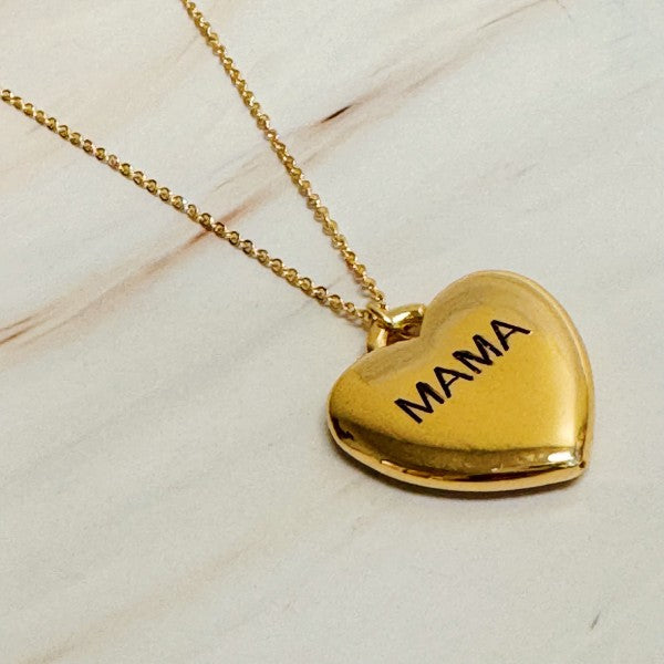 Mama Engraved Heart Pendant Necklace Shop Style & More | Fresh Looks, Everyday Deals & Free Shipping