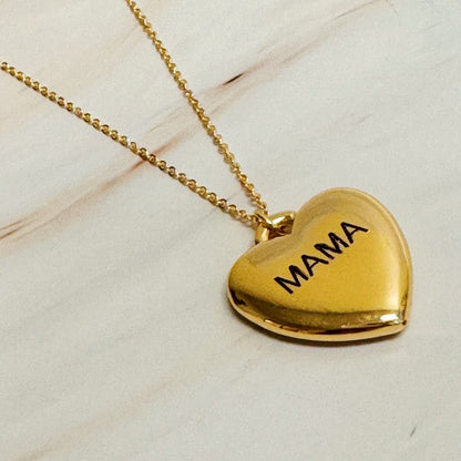 Mama Engraved Heart Pendant Necklace Shop Style & More | Fresh Looks, Everyday Deals & Free Shipping