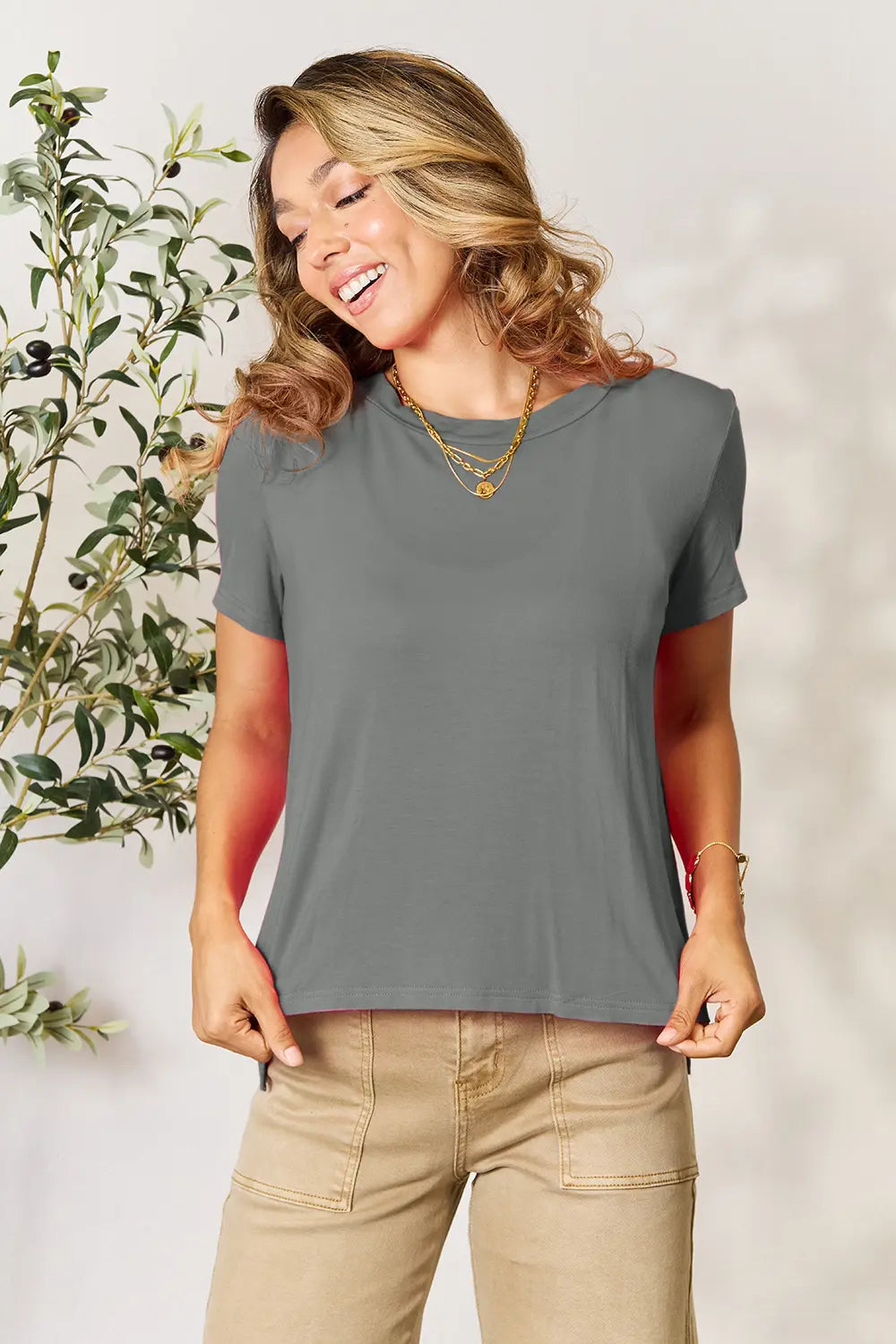 Basic Bae Full Size Round Neck Short Sleeve T-Shirt West2East Surf