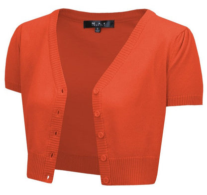 Cropped Bolero Knit Sweater Cardigan Short Sleeve Shop Style & More | Fresh Looks, Everyday Deals & Free Shipping