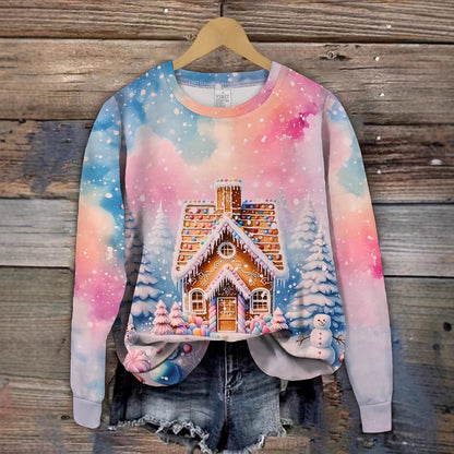 Christmas Snowman & Snowflake Graphic Sweater FitiqueFit