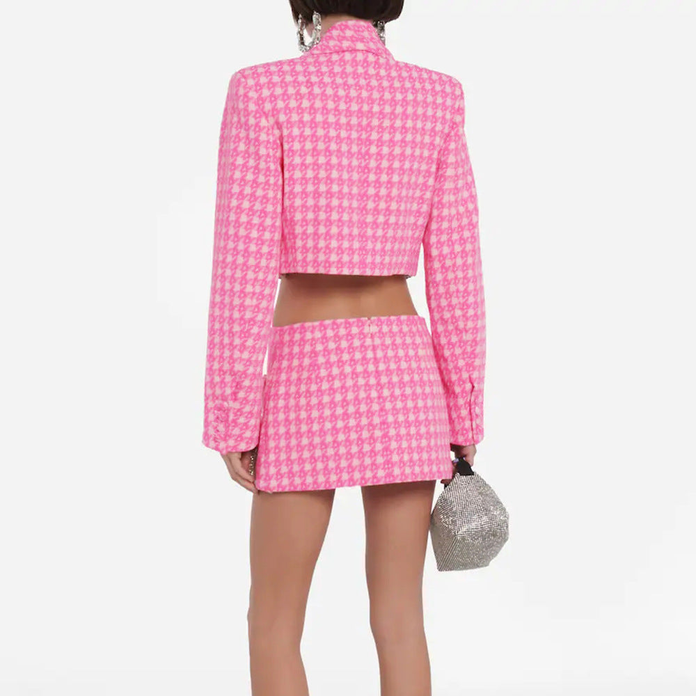 Niche Design Rhinestone Bow Knitted Coat Skirt Outfit See size chart under “more details” The Fashion Celestial