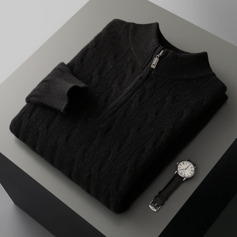 Jacquard Double-strand Thickened Long-sleeved Sweater Grayceful LLC