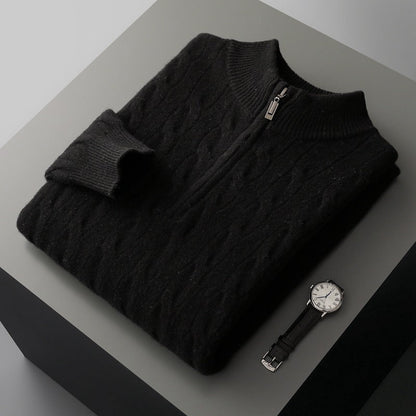 Jacquard Double-strand Thickened Long-sleeved Sweater Grayceful LLC