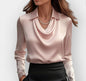Women's Fashion Long Sleeve Irregular Collar Drape Shirt See size chart under “more details” The Fashion Celestial