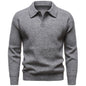 Men's British Fashion Polo Collar Sweater Grayceful LLC
