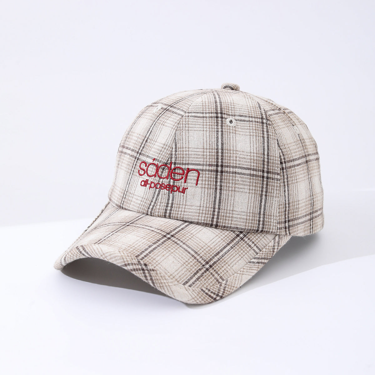 Women's Striped Checkered Embroidered Baseball Cap – 4 Colors FitiqueFit