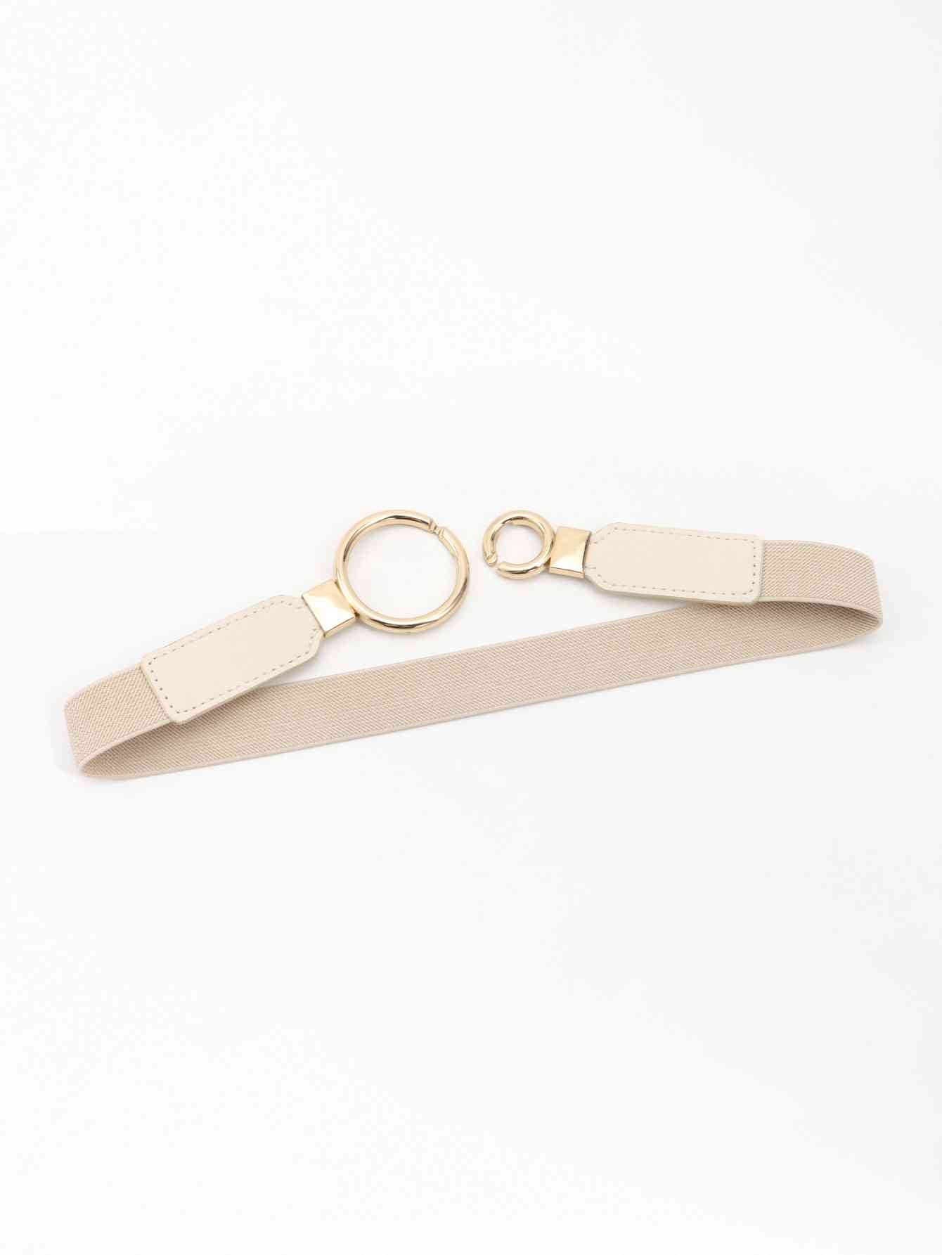 ElegantStyle Double Ring Buckle Elastic PU Belt – Adjustable Comfort Fit See size chart under “more details” The Fashion Celestial