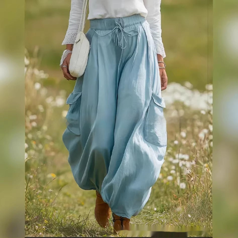 Drawstring Elastic Waist Loose-Fit Casual Trousers | 5 Colors FitiqueFit