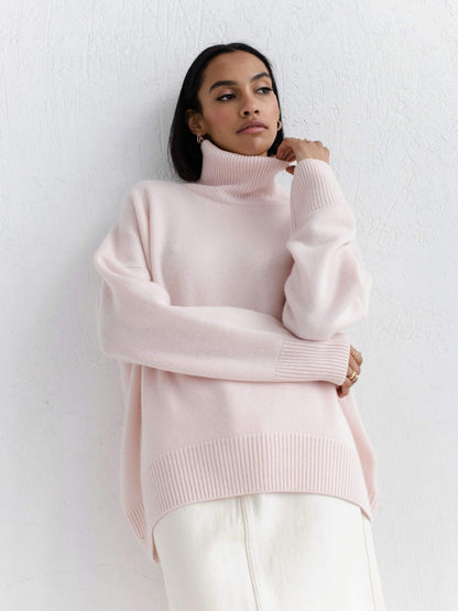 Winter Turtleneck Sweater Ins Solid Color Long Sleeve Pullover Top Women's Clothing Grayceful LLC