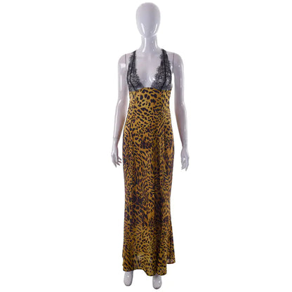 Women's Printed Spaghetti Strap Sleeveless Dress