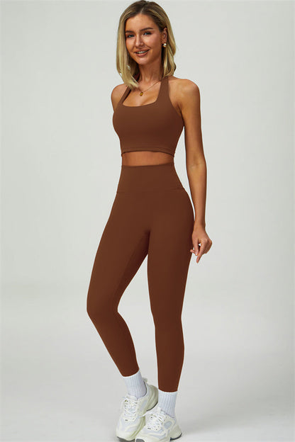The Seraphine Halter Crop Top Leggings 2-Piece Set Fitglutes Activewear Gymwear Sportswear & Workout Clothes