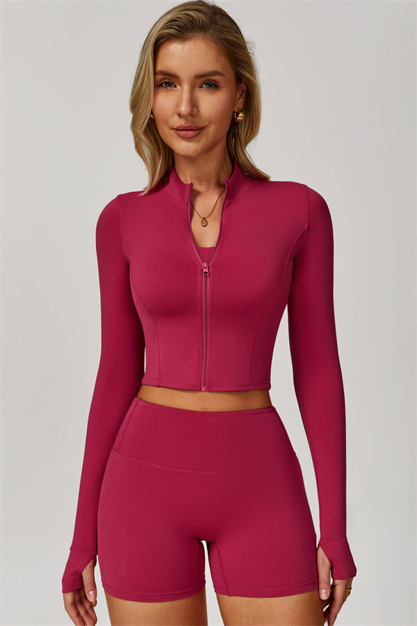 The Eloise Jacket Sports Bra Shorts 3-Piece Set Fitglutes Activewear Gymwear Sportswear & Workout Clothes