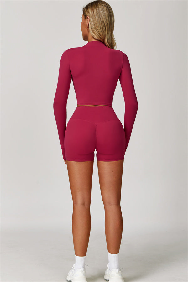 The Eloise Jacket Sports Bra Shorts 3-Piece Set Fitglutes Activewear Gymwear Sportswear & Workout Clothes