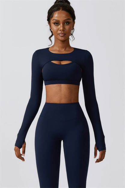 Juno Star Crop Top Sports Bra Leggings 3-Piece Set Fitglutes Activewear Gymwear Sportswear & Workout Clothes