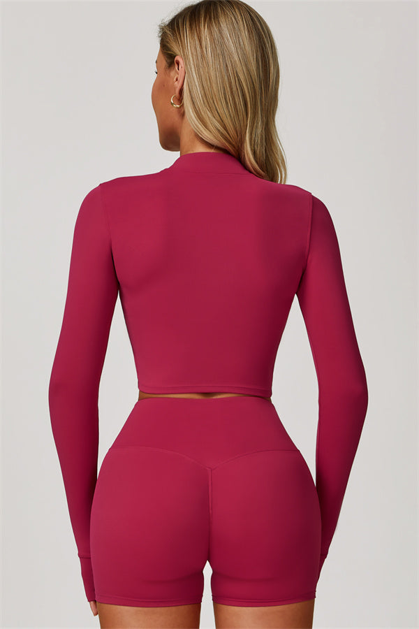 The Eloise Jacket Sports Bra Shorts 3-Piece Set Fitglutes Activewear Gymwear Sportswear & Workout Clothes