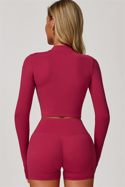 The Eloise Jacket Sports Bra Shorts 3-Piece Set Fitglutes Activewear Gymwear Sportswear & Workout Clothes