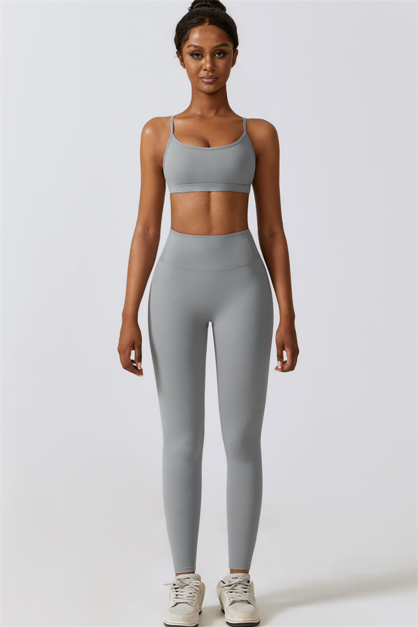 Juno Star Sports Bra Leggings 2-Piece Set Fitglutes Activewear Gymwear Sportswear & Workout Clothes