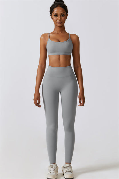 Juno Star Sports Bra Leggings 2-Piece Set Fitglutes Activewear Gymwear Sportswear & Workout Clothes