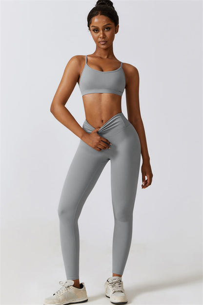 Juno Star Sports Bra Leggings 2-Piece Set Fitglutes Activewear Gymwear Sportswear & Workout Clothes