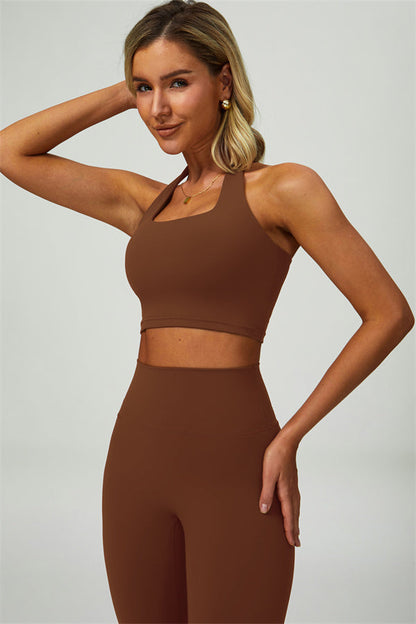 The Seraphine Halter Crop Top Leggings 2-Piece Set Fitglutes Activewear Gymwear Sportswear & Workout Clothes