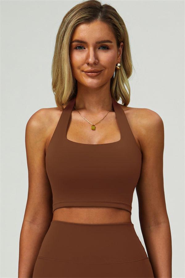 The Seraphine Halter Crop Top Leggings 2-Piece Set Fitglutes Activewear Gymwear Sportswear & Workout Clothes
