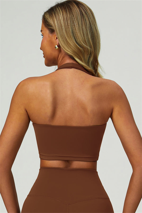 The Seraphine Halter Crop Top Leggings 2-Piece Set Fitglutes Activewear Gymwear Sportswear & Workout Clothes