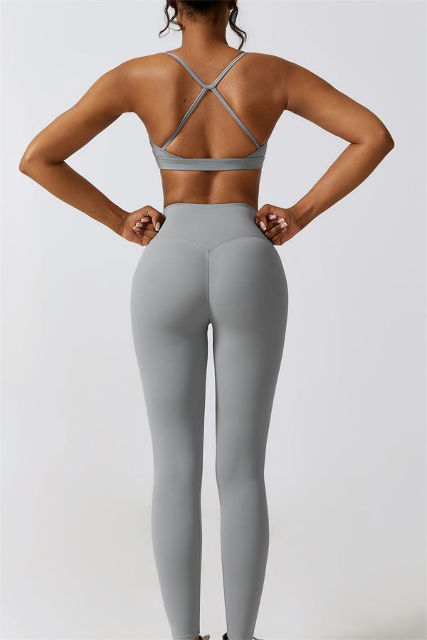 Juno Star Sports Bra Leggings 2-Piece Set Fitglutes Activewear Gymwear Sportswear & Workout Clothes