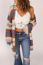 Stripe Colorblock Hollow-Out Cardigan Shop Style & More | Fresh Looks, Everyday Deals & Free Shipping