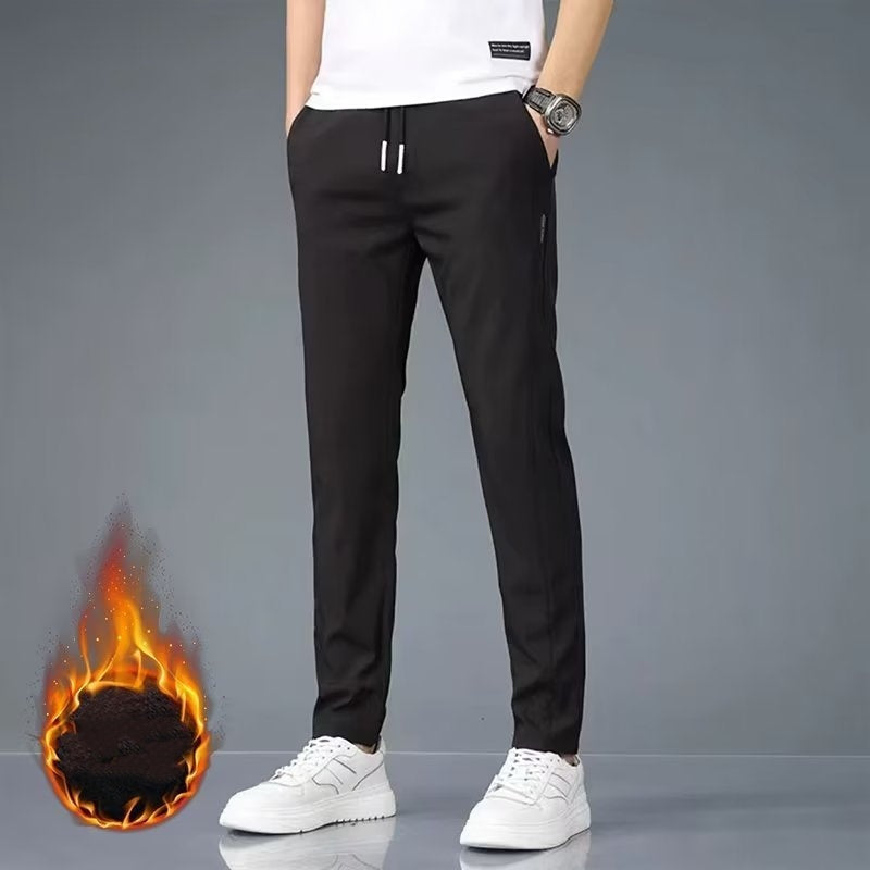 🧊 Men's Ice Silk Plus Size Straight-Leg Pants FitiqueFit