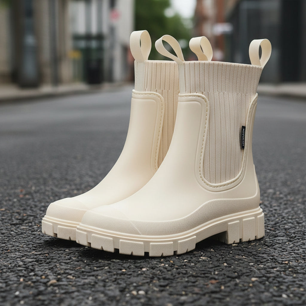 Women’s Waterproof Height-Increasing Rain Boots FitiqueFit