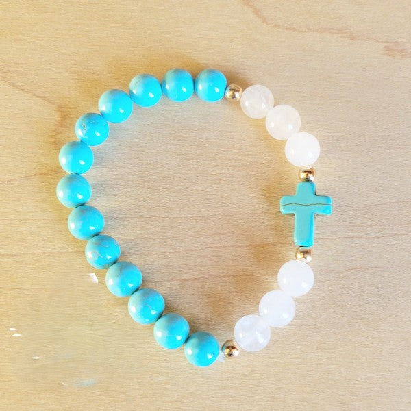 Natural Jade and Howlite Beaded Stretch Breacelet Shop Style & More | Fresh Looks, Everyday Deals & Free Shipping