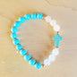 Natural Jade and Howlite Beaded Stretch Breacelet Shop Style & More | Fresh Looks, Everyday Deals & Free Shipping