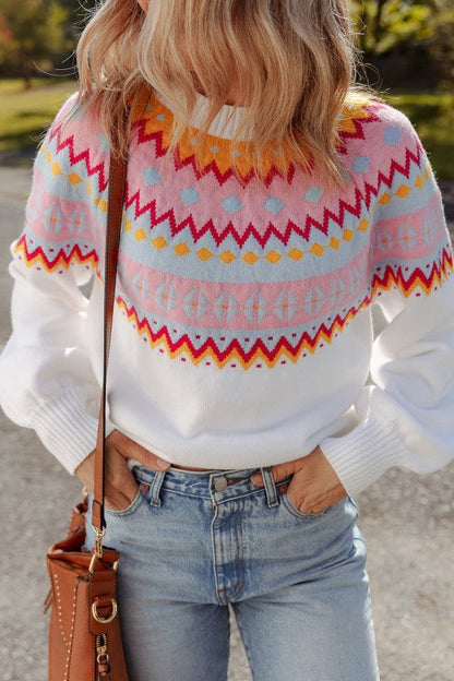 Avery Print Drop Shoulder Sweater Shop Style & More | Fresh Looks, Everyday Deals & Free Shipping