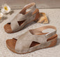 Women's Platform Roman Sandals | Open Toe Velcro Beach Sandals FitiqueFit