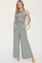Basic Bae Full Size Ribbed Tank and Wide Leg Pants Set New Era Fashion LLc