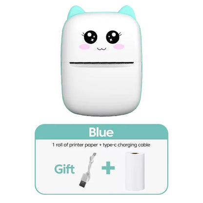 Compact and Colorful Mini Thermal Printer: Bluetooth Wireless Portable Pocket Label Maker for Stickers