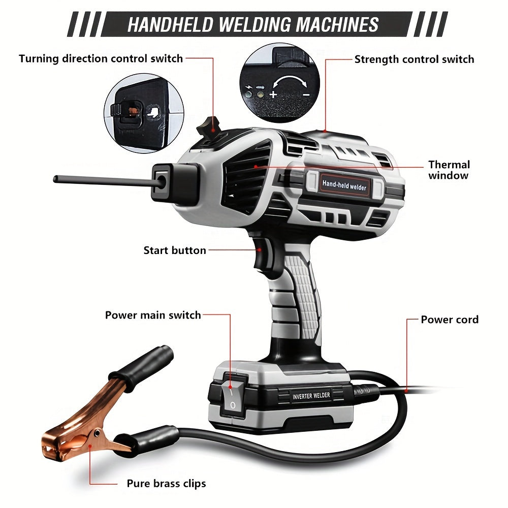 4600W High-Efficiency Semi-Automatic Welding Machine - 110V Handheld Arc Welder, with Digital Intelligent Current Thrust, Fits 2.5mm Electrodes, Portable Welder for Professional Use NovaCart