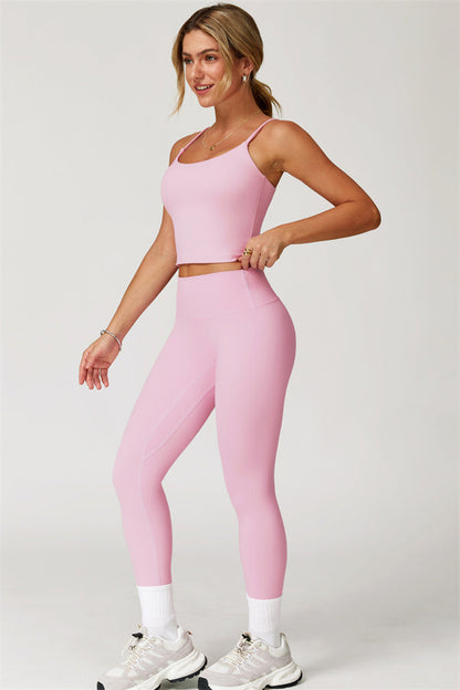The Agile Crop Top Leggings 2-Piece Set Fitglutes Activewear Gymwear Sportswear & Workout Clothes