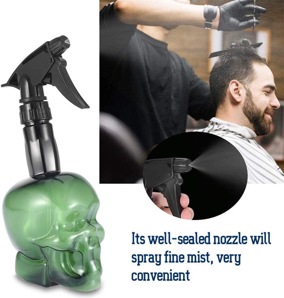 200Ml/7Oz Empty Spray Bottle with a Fine Mist Sprayer Featuring a Retro Skull Design, Made of Plastic And Refillable, Ideal for Hair Styling, Cleaning, And Plant Care NovaCart