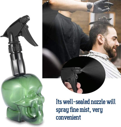 200Ml/7Oz Empty Spray Bottle with a Fine Mist Sprayer Featuring a Retro Skull Design, Made of Plastic And Refillable, Ideal for Hair Styling, Cleaning, And Plant Care NovaCart