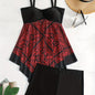 Plus Size Women's Printed Two-Piece Skirt Swimsuit, Sexy Printed Swimwear, Plus Size Style NovaCart