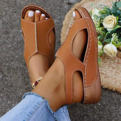 Women’s Summer Wedges – Elastic-Band Fish-Mouth Casual Sandals FitiqueFit
