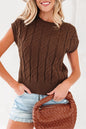 Cable Knit Textured Crew Neck Sweater Top Shop Style & More | Fresh Looks, Everyday Deals & Free Shipping